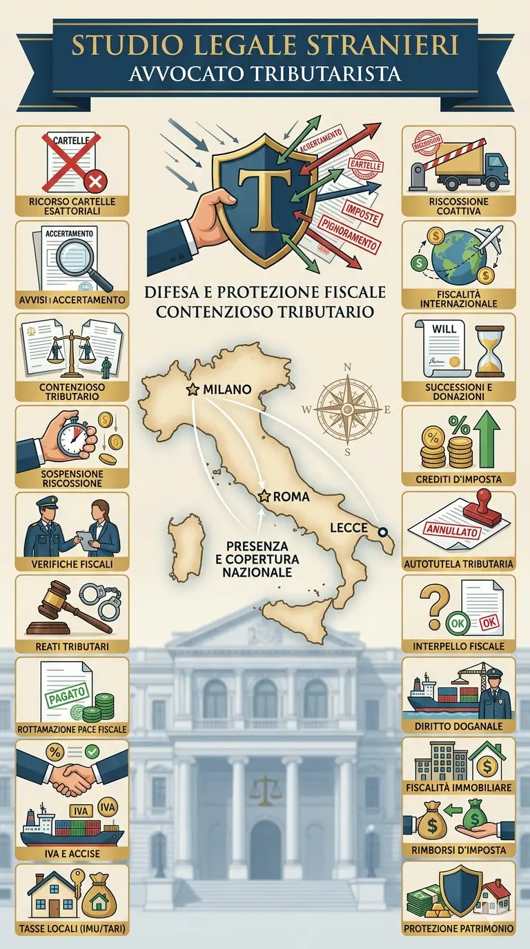 Avvocato Tributarista Roma Lecce Milano